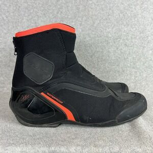 Dainese Dinamica D-WP Waterproof Motorcycle Boots BLK FLUO-RED 47 EU 13 US